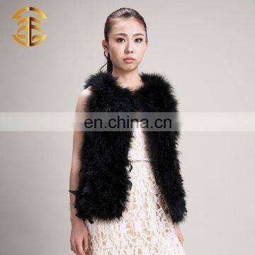 Autumn and Winter European Style Beautiful Genuine Black Real Fur Coat