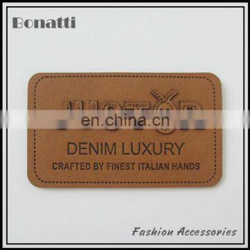fashion high quality Genuine leather labels for jeans and handbags