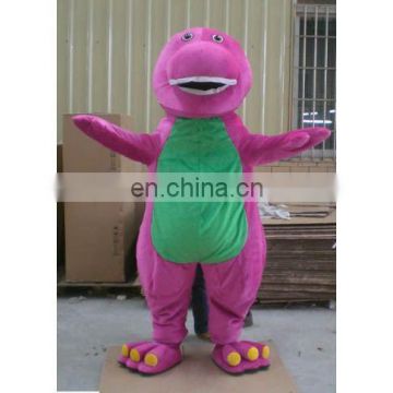 Barney fur costume/plush costume/ fur character shape/plush toys/plush replica/party costume/ /plush garment/mascot