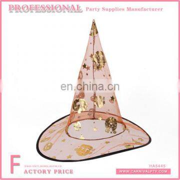 Party decorations caps decorate witch hat pumpkin pattern printed on the hats