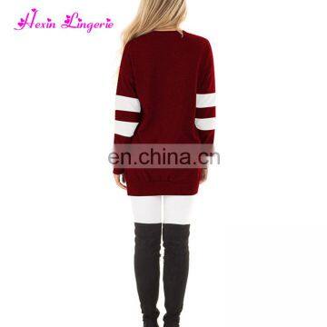 Paypal Accept Wine Red Long Sleeves o Neck Ladies Western Women Tops Chinese Blouse photo-5