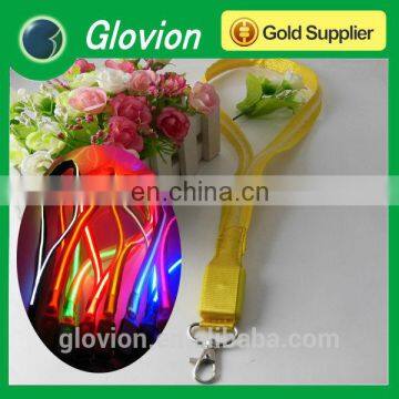 Hot sell LED bright color lanyards for party