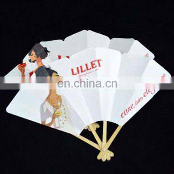 brand logo paper manual hand fan