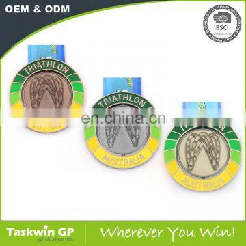 Custom Shape Medals With Soft Enamel Proess , Sublimation Printing Ribbon photo-3