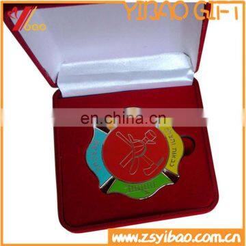 High class red velvet gift box with medal