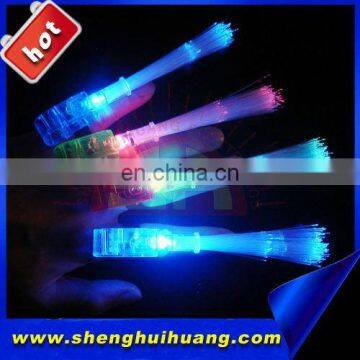 New Led flashing finger light with optical fiber