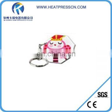 Fashion clear heart plastic key ring for sublimation