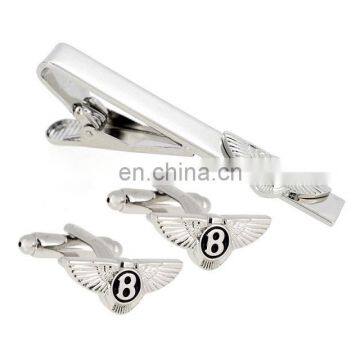 Automative car metal tie pin and cufflink set