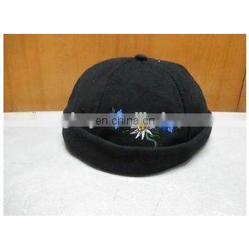 6 panel special hat black color cap without visor