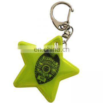 Reflective safety keychain printed with EN13356 approved