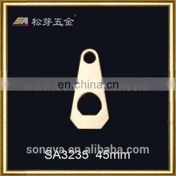 Zinc Alloy Garment Metal Zipper Puller, Gold Plated Garment Fitting Hardware photo-2