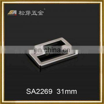 Fashion Rectangle Metal Slider Buckle Silver Color Zinc Alloy Adjustable Blet Buckle For Strap Usage photo-3