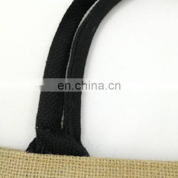Big Plain Trendy Carrier Gusset Jute Bag photo-5