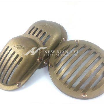 High quality Bronze round and oval grated strainer for boats and yachts.