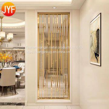 JYFQ0100 Shopping Mall Hall And Dining Metal Panels Stainless Steel Room Divider Cut Decorative Interior Metal Screen Partition photo-5