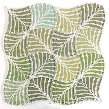 Crystal Mosaic Glass Inkjet Tile China Manufacturer Sector Shape photo-5