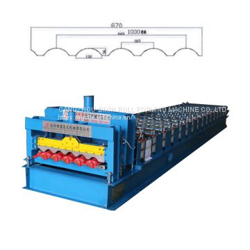 Africa hot design glazed steel plate rolling machine/glazed tile profile forming machine