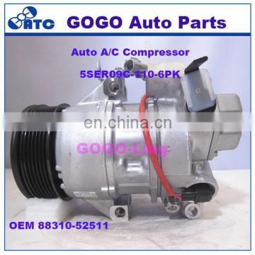 GOGO 5SER09C Auto A/C Compressor for TY Yaris SCP100 OEM : 88310-52511 447190-9140, 447220-9738, 447220-9739, 447260-1780,