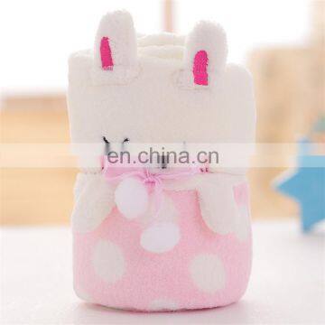 Wholesale Custom Kids Embroidery Flannel Fleece Swaddle Baby Blanket photo-5