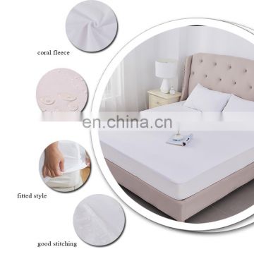 OEM Tex-Cel 100% Polyester Coral Fleece Fabric Hypoallergenic Waterproof Mattress Protector