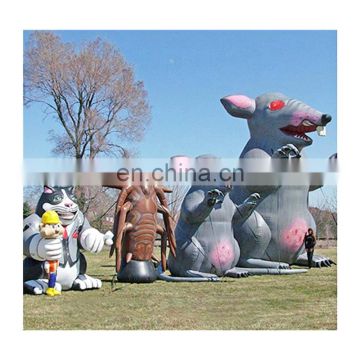 Customized Lightweight Inflatable Cartoon Mouse For Park And Advertising