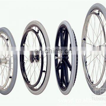 Lightweight hot sale chromed steel frame pneumatic rear wheel used manual wheelchair for disabled