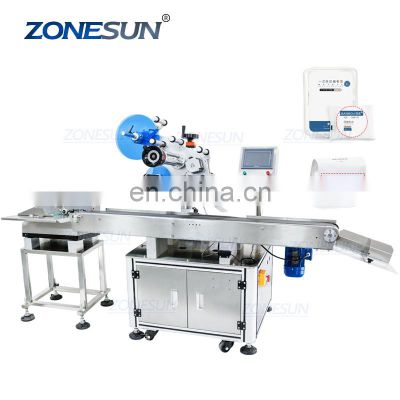 ZONESUN ZS-TB832 High Precision Plane Pouch Bag Sticker Automatic Labeling Machine For Flat Surface