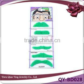 green party boy fake beard moustache for sale