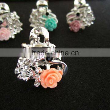 HL001 Fashion Rhinestone Alloy mini air Claw;muslim scarf jaw