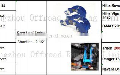 Hilux 2015 - 2019 Hilux Rocco Rear Leaf Spring Double d Shackles Hilux Suspension Lift Kits 4x4 photo-4