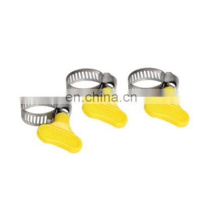 Time-saving and labor-saving iron galvanized screw handle 304 201 stainless steel cassette hose clamp rubber pipe hose clamp