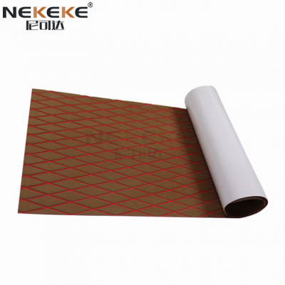 NEKEKE 6mm Light Brown + Blue + Diamond on Surface Boat Yacht Marine EVA Deck Foam Sheet Composite Outdoor Decking photo-4