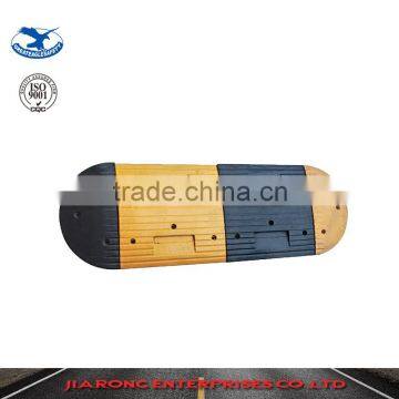 High Response Rate yellow,black recycled rubber traffic speed hump SH007