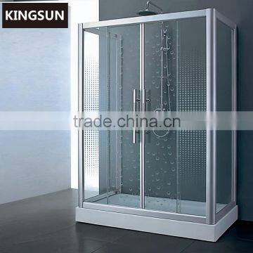 Foshan Prefab Block Glass Bathrooms Designs Shower Room K-7507