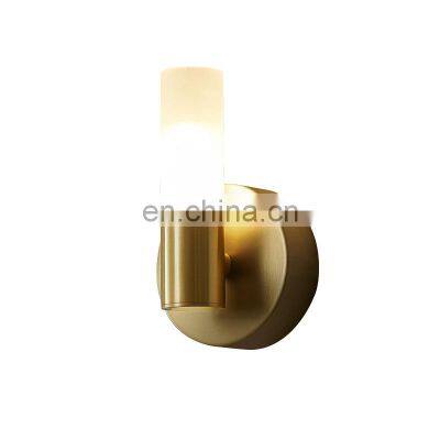 Modern Indoor Metal Copper Finish LED Wall Lamp Antique Wall Sconce Lamp Gold Wall Lights