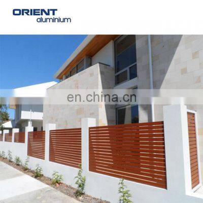 Aluminium Composite Easy Installation Waterproof UV Resistant Outdoor Garden Wood Fencing Panels