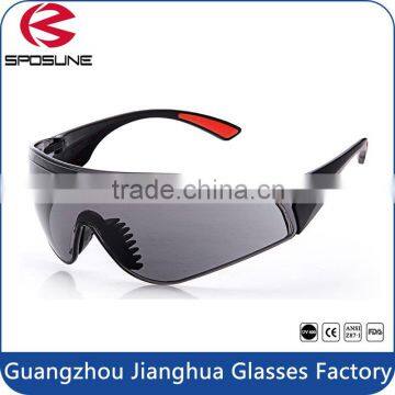 China manufacturers wholesale industrial grey anti uv lens en166 safety glasses with soft rubber nose padded