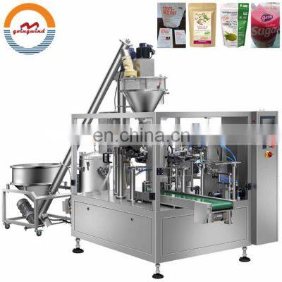 Automatic premade pouch powder packing machine auto doypack zipper bag flour filling and sealing machinery cheap price for sale