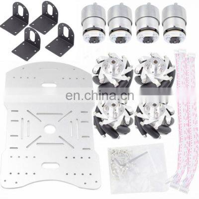 Unfinished 4WD Load Capacity 10-15KG Mecanum Robot Car Smart Car Chassis Kit w/ 60mm Omni Wheels photo-3