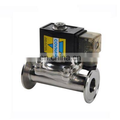 COVNA DN20 3/4 inch 2 Way AC110V Normally Closed Tri Clamp Sanitary 304 Stainless Steel Food Grade Solenoid Valve