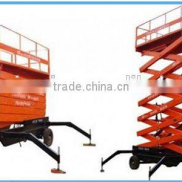 easy operated scissor design hydraulic raising lift platform