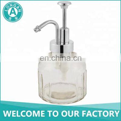 Trade Assurance Multi-Colors 304 Stainless Steel 16 Oz Glass Plastic Clear Glass Bottle With Pump Dispenser With Lid photo-4