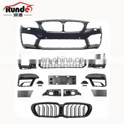 Runde Car Modification PP Material Front Bumper For BMW 5 Series F10 F18 Upgrade to 2021 G30 M5 Style photo-2