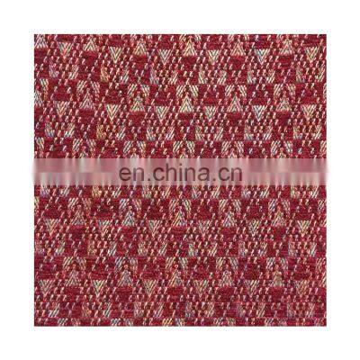 Polyester Chenille Geometric Jacquard Fabric From Stock photo-5