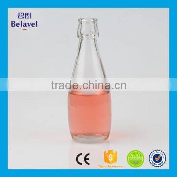 High quality beverage milk bottle clear glass bottle with flip top