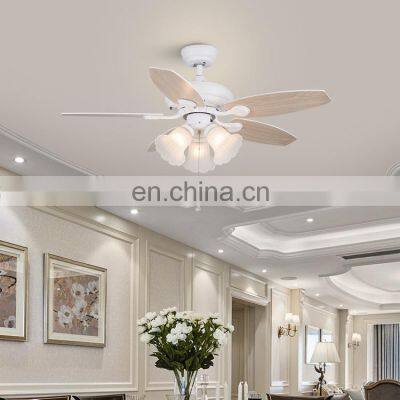 Indoor Lighting Remote Control Decorative Wooden Blade Cieling Fans Lighting 2 in 1 Smart Remote Control Luxury Ceiling Fans photo-5