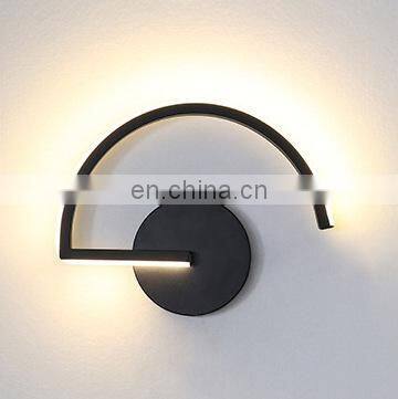 High Quality Modern Home Luminaires Wall Sconce Bright LED 10w 20W Black White Semicircle Hotel Decorative Wall Lamps photo-2