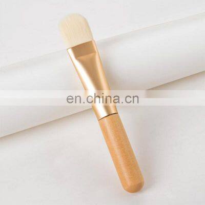Mask Brushes Long Wooden Handle Facial Mask Brush SmallWooden Handle Soft Mask Brush Customized Logo photo-2