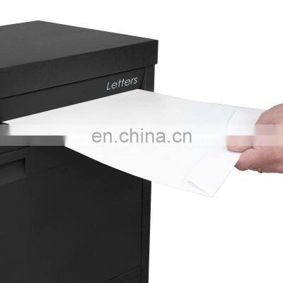 Postal Secure Waterproof Outdoor Top Opening Standalone Courier Parcel Delivery Box With Anti Theft Lock