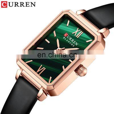 Curren / 9082 Luxury Brand New Ladies Watch Leather Fashion Casual Quartz Ladies Watch Reloj Verde Para Mujer
